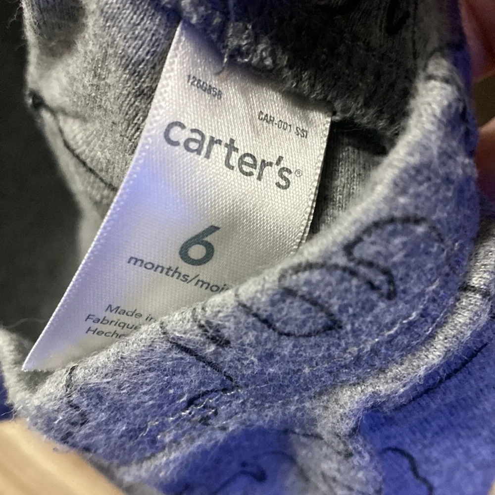 2 Carter’s Baby Boy Outfits. Long Sleeve Onesies and pants. 6 mos. - Picture 14 of 15